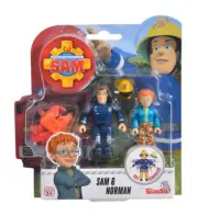 Simba 109251043 - Fireman Sam - Sam Figurines Double Pack III, Sam & Norman