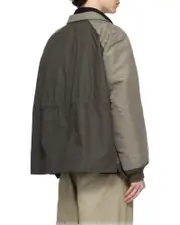 Sacai Single-Breasted Panelled Blazer 0,1,2 taupe