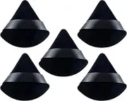 [EZONEDEAL] 5PCs Powder Puffs For Face Powder, Black Triangle Makeup Powder Puff For Loose Powder Soft Body Cosmetic Foundation Sponge Mineral Powder Wet Dry Beauty Makeup Tool, Makeup Sponge