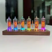 IN16 Black Walnut Glow Punks Nixie Tube Clock Support APP Control f/ USSR IN-16