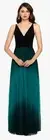 Betsy & Adam Berkley V-Neck Jersey Pleated Glitter Dress NWT Sz 14 Teal/Black