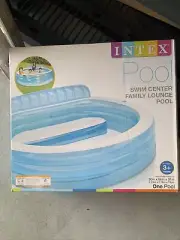 Intex Swim Center Inflatable Family Lounge Pool, 90" X 86" X 31", for Ages 3+