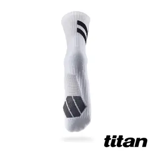 【titan】太肯運動 專業籃球襪_白 (黑線條 XL號)｜止滑防護｜襪子+護踝 強力包覆 8字型鎖｜官方旗艦店