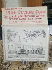 Notes From The 1984 Olympic Games- Sealed 5 Packs - 10 Coliseum Sketches