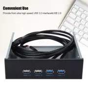 5.25 Inch 19 Pin/9Pin To USB 3.0 USB 2.0 4 Port Metal Optical Drive Bay A LAM
