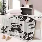 Black Panda National Treasure 3D Warm Plush Fleece Blanket Picnic Sofa Couch