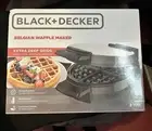 Black and Decker Belgium Waffle Maker New Nonstick Plates Cool Touch Handle