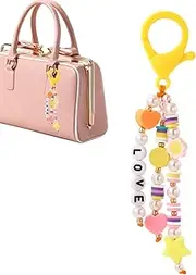 [Generic] Purse Charm Beaded, Rainbow Color Backpack Purse, 8/4/2 Cm Portable Decor Pendant Charm for Backpacks, Schoolbag, Handbag, Tote, Acrylic