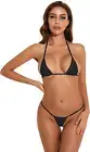 Women Sexy Halterneck Mini Micro Bra Charming Bikini G String Bottom Set