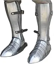 Medieval Knight Armor Sabatons Leg Greaves Crusader Combat Feet Armor Steel Shoes Sabatons LARP Warrior Cosplay Halloween