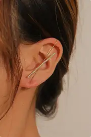 Stick Cubic Hook Earring