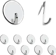 Cubicle Hooks, Cubicle Accessories Hooks for Fabric Wall,10 Pack Cubicle Clips Cubicle Coat Hook Cubicle Picture Hangers for Office Home Kitchen, File Pockets, Hats, Purses, Bags Silver