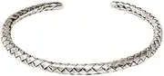 [Treasure Bay] TreasureBay Mens Heavy 925 Sterling Silver Braided Design Bangle Bracelet