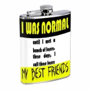 Best Friends Em1 Flask 8oz Stainless Steel Hip Drinking Whiskey