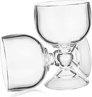2 Pcs Exquisite Glass Margarita Cups Elegant High Footed Wine Goblet Glasses for Parties Weddings Bars Capacity for Enjoying Wine