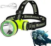 Zestvria Scuba Diving Headlamp - Led Head Lamp, Underwater Flashlight | Waterproof Scuba Diving Headlight, USB Rechargeable Dive Head Light Led Headlamp, Waterproof Scuba Diving Light for Underwater