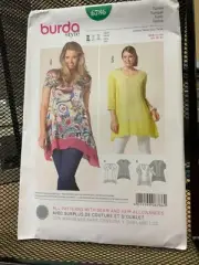 Burda pattern 6786 PLUS SIZE TOP OR TUNIC SLEEVE VARIATIONS 18-34 UNCUT