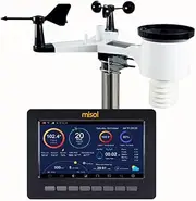 Color Display Wireless Weather Station WiFi Connection Solar Charging Weather Station with Wireless Transmission Data Upload Storage Function