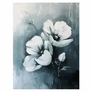 White Flowers Canvas Print Wall art