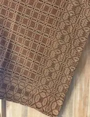 New Primitive BROWN RUST COVERLET TABLE SQUARE Woven Tablecloth 52"