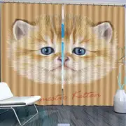 Fat Orange Nice Cat 3D Curtain Blockout Photo Printing Curtains Drape Fabric