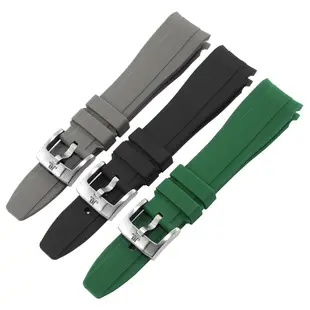 彎曲末端錶帶 22 毫米適用於 Blancpain X S-Watch 五十 帶工具軟矽膠錶帶男士女士防水運動腕帶蝴蝶扣