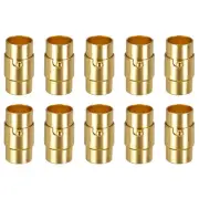 Leather Cord End Clasp, 10Pcs 8mm Hole Leather Clasps Jewelry Making, Gold