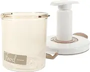 Amosfun Vacuum Sealed Food Storage Container with Hand Pump Airtight Kitchen Box for Freshness Preservation Capacity for Organizing Grains Pantry Refrigerator