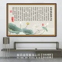 在飛比找樂天市場購物網優惠-心經畫 心經掛畫 壁畫 般若波羅蜜多心經字畫牆貼畫佛經書房茶