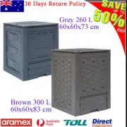 Outdoor Composter Compost Bin 260/300L PP Garden Composting Unit Waste Converter