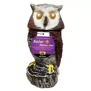 Solar Red Owl with Flashing Eyes, Rotating Head, Hooting, Motion Detector and