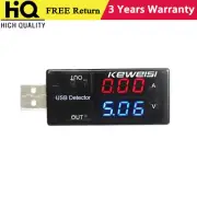 KEWEISI USB Detector Digital Voltmeter Ammeter Gauge w/ Dual Display Screen