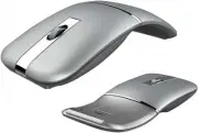 Wireless Bluetooth Mouse 2.4G Dual Modes Rechargeable Portable Curved Mouse