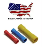 MVP 300 Mixed Red Blue Yellow Vinyl Butt Splice Wire Connectors 10-22 AWG - USA