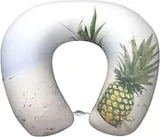 DEXNEL Pineapple Painting Airplane Travel Pillows, Memory Foam Pillow Suitable For Airplane,Sleeping,Travel