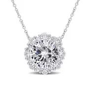 Rina Limor 10K 4.37 ct. tw. White Sapphire Necklace