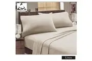 Accessorize Flannelette Egyptian Cotton Sheet Set Linen SINGLE