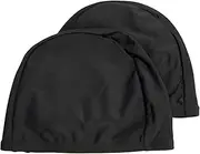 Easyglide 2 Pack Deluxe Spandex Swimming caps for Lycra Fabric Adult Junior Kids childen Swim hat, Black, Adult