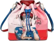 NWT Nicole Lee ‘Daisy Takes Love’ Drawstring Balloon Tote Bag