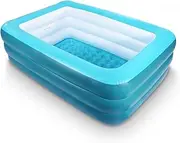 XFlated Inflatable Pools, Kiddie Pools, Inflatable Family Swim Play Center Pool with Soft Floor, 82 inches Durable Swimming Pool, Summer Water Fun for Garden or Backyard or Indoor (82 Green)