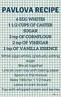 NEW Australian Pavlova Recipe 100% Cotton Kitchen Tea Towel