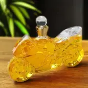 Motorcycle Shaped Whiskey Decanter | 750ML Glass Bottle for Liquor, Unique Bar &