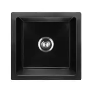 Welba Kitchen Sink 38x38cm Granite Stone Sink Laundry Basin Single Bowl Black