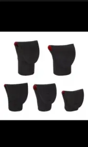 5 Pcs Neoprene Lens Pouch Bag, Waterproof Shockproof Camera Lens Bag Black Red