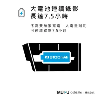 MUFU 雙鏡頭機車行車記錄器 V20S二頭機(大電量連續錄影7.5小時)