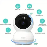 2K Wireless Security Camera System Indoor Night Vision 360° Motion WIFI 2.4G/5G