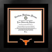 Campus Images NCAA Texas Longhorns Unisex Spirit Diploma Manhattan Black Frame with Bonus Campus Images Lithograph, Black, One Size