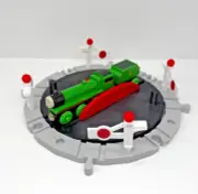 Wooden Railway Turntable LARGE 8-Way Switch Track Fits Thomas, Brio, Ikea..READ