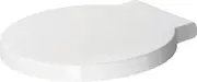 Duravit Toilet seat Starck 1, Soft Close Toilet seat, Urea thermoset Toilet lid, Toilet Cover with Stainless Steel Hinges, White