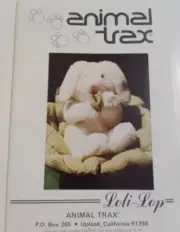 Bunny Rabbit Loli Lop Animal Trax Craft Pattern Plush Stuffed Animal Toy Decor